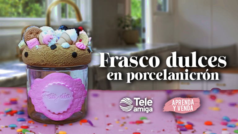 Frasco para dulces en porcelanicrón- Aprenda y Venda en Teleamiga