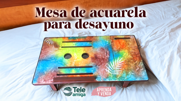 Mesa acuarelada para desayuno en Aprenda y Venda – Teleamiga