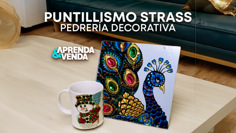 Puntillismo Strass con pedrería decorativa en Aprenda y Venda