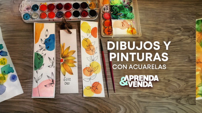 Dibujos y pinturas en acuarelas en Aprenda y Venda