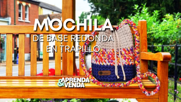 Mochila de base redonda en trapillo en Aprenda y Venda