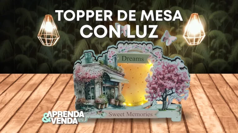 Topper de mesa con luz en Aprenda y Venda