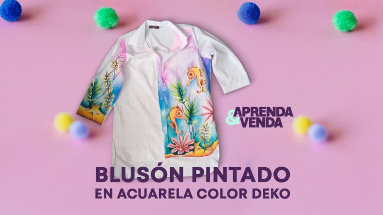 Blusón Pintado en Acuarela en Aprenda y Venda