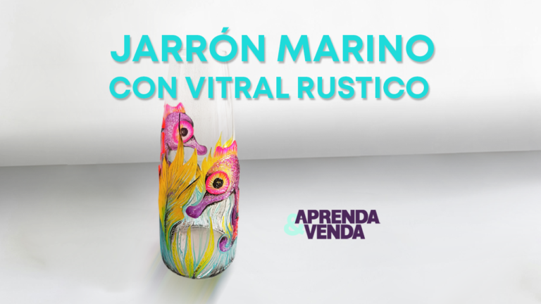 Jarrón Marino Con Vitral Rústico en Aprenda y Venda