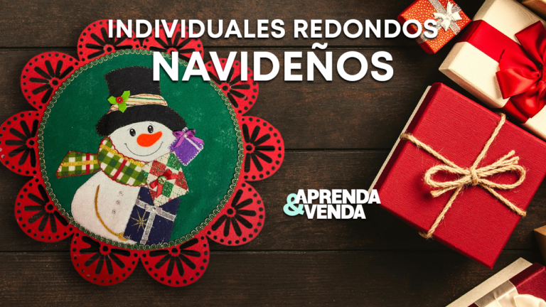 Individuales Navideños Redondos – Aprenda y Venda