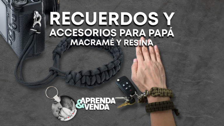 Recuerdos y Accesorios para Papá Macramé y Resina en Aprenda y Venda