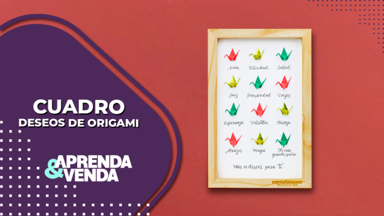 Cuadro Deseos de Origami en Aprenda y Venda