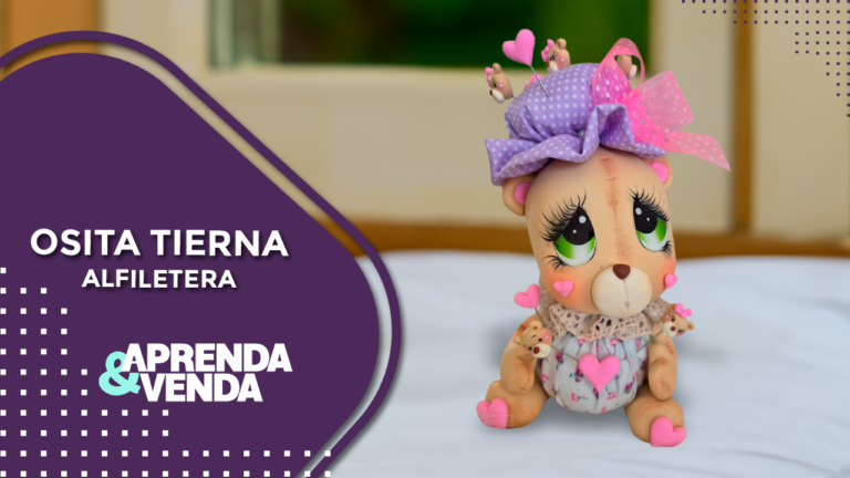 Osita Tierna Alfiletero – Porcelanicrón – Aprenda y Venda