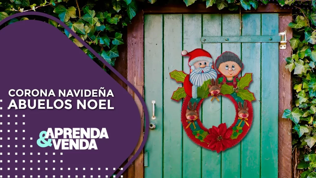 Corona Navideña Los Abuelos Noel