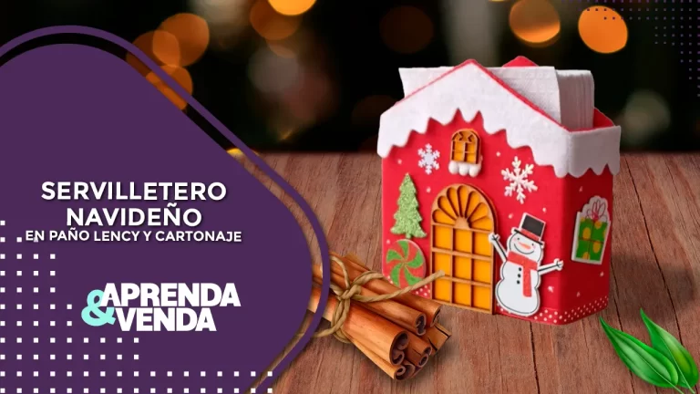 Servilletero navideño - Navidad- Aprenda y Venda